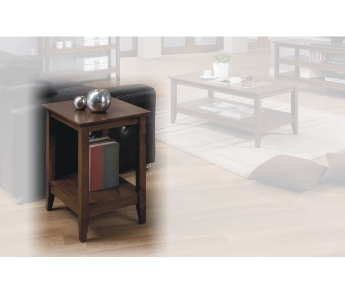 Quadra New End Table - Walnut